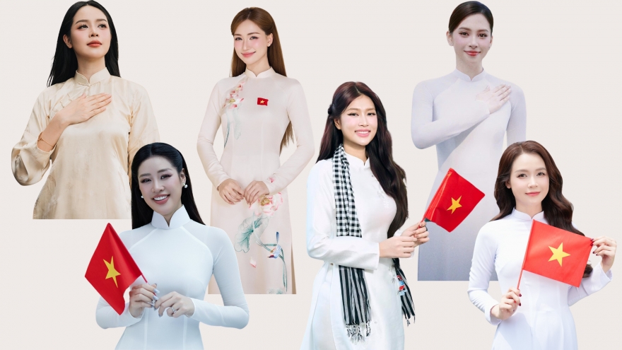 Hòa Minzy, Thanh Thủy, Tiểu Vy diện áo dài mừng Đại lễ 30/4